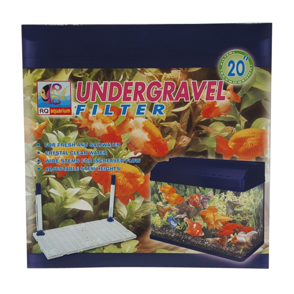 พื้นรองกรวดตู้ปลา และท่อปล่อยอากาศ UnderGravel Filter สำหรับตู้20 พื้นรองกรวดตู้ปลา และท่อปล่อยอากาศ UnderGravel Filter สำหรับตู้20
