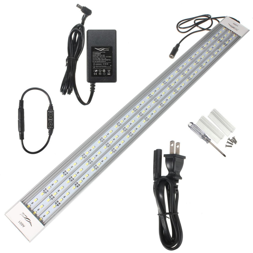 US Plug A601 39W 60cm 117smd fish tank light 5800lm LED aquatic light Pure White Aquatic Aquarium 5730 LED Light Lamp Chihiros A-Series - intl