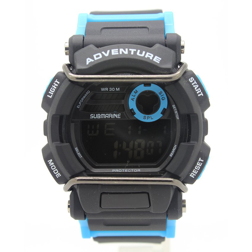 US Submarine นาฬิกาข้อมือหญิงสไตล์ SPORT สายยาง ระบบ (Digital) - USL-005 (Black-Blue)(1) US Submarine นาฬิกาข้อมือหญิงสไตล์ SPORT สายยาง ระบบ (Digital) - USL-005 (Black-Blue)(1)