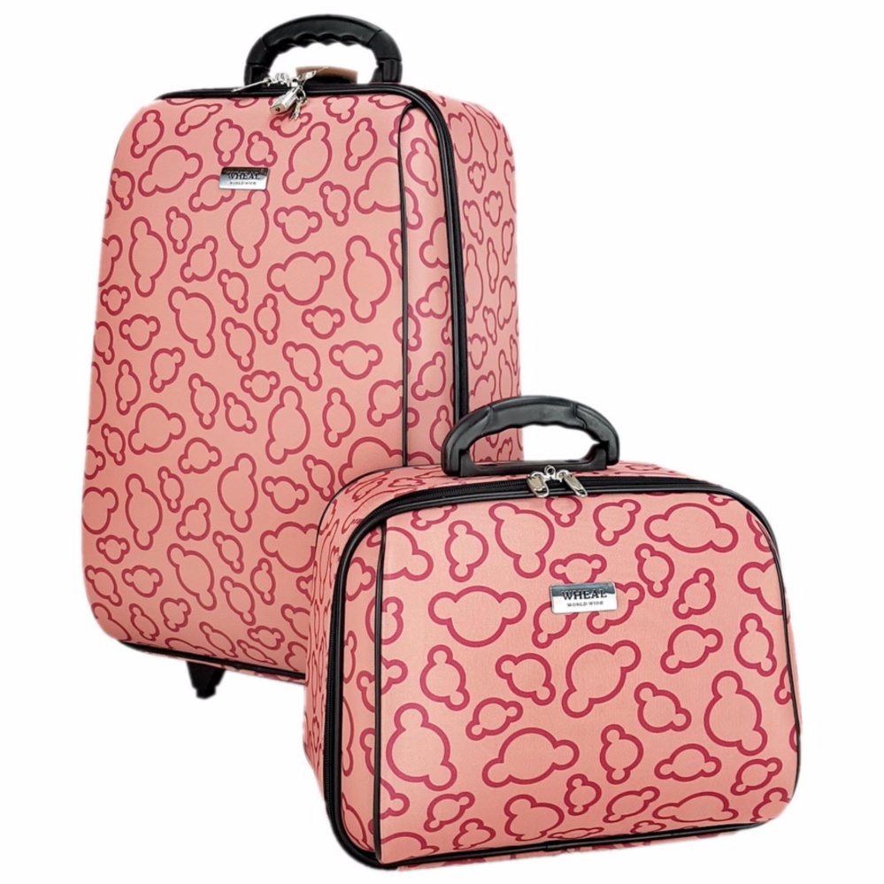 Wheal กระเป๋าเดินทางเซ็ทคู่ 20/14 นิ้ว Code 65020-5 Micky Mouse (Pink) ชุดเซ็ทกระเป๋าเดินทาง กระเป๋าเดินทาง การเดินทาง