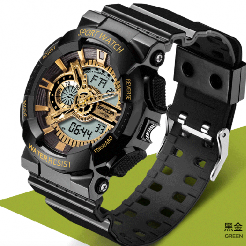 wonderful นาฬิกาข้อมือ ใส่ได้ทั้งชายและหญิง กันน้ำได้ดี GA110GB-1A(Black/ Gold) wonderful นาฬิกาข้อมือ ใส่ได้ทั้งชายและหญิง กันน้ำได้ดี GA110GB-1A(Black/ Gold)
