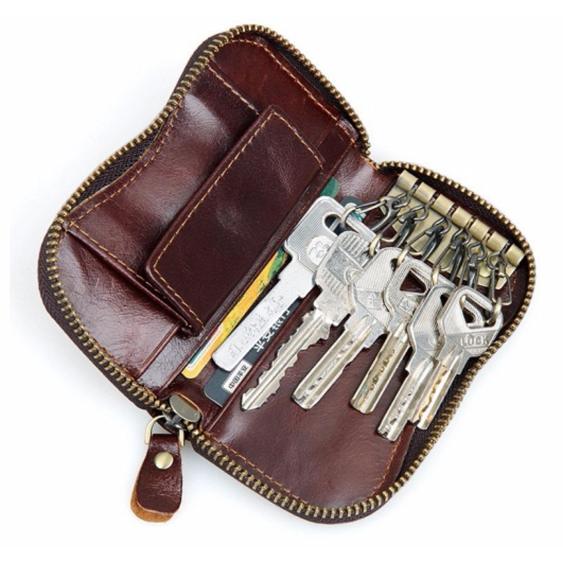 Y and L Support กระเป๋าหนัง กระเป๋าสำหรับใส่พวงกุญแจ เกรดพรีเมี่ยม น้ำตาลเข้ม Bag for Keychain –S65-DarkBrow Y and L Support กระเป๋าหนัง กระเป๋าสำหรับใส่พวงกุญแจ เกรดพรีเมี่ยม น้ำตาลเข้ม Bag for Keychain –S65-DarkBrow
