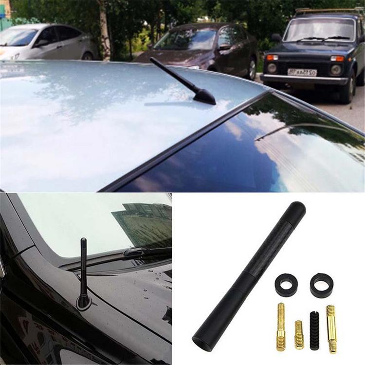 Car AM Antenna Car FM Antennas Carbon Fiber Polished Black Finish Car