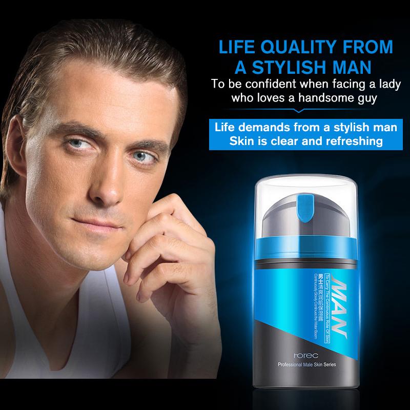 มอยเจอร์ไรเซอร์สำหรับบุรุษ ครีมหน้าขาวใส ครีมป้องกันผิวแห้ง Anti Aging Face Cream Hyaluronic Acid Serum Anti Wrinkle Day Cream for Mens Moisturizing Oil-control Whitening Acne Cream