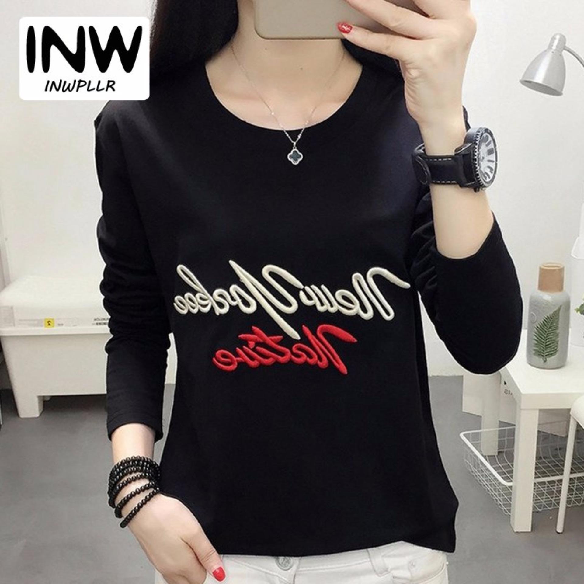 INWPLLR หญิง T เสื้อตัวอักษรเสื้อยืดปักลายเสื้อยืดสตรีฤดูใบไม้ร่วงเสื้อยืดพลัสไซซ์ Casual เสื้อสตรีผ้าฝ้ายแขนยาวเสื้อผู้หญิง Tees INWPLLR หญิง T เสื้อตัวอักษรเสื้อยืดปักลายเสื้อยืดสตรีฤดูใบไม้ร่วงเสื้อยืดพลัสไซซ์ Casual เสื้อสตรีผ้าฝ้ายแขนยาวเสื้อผู้หญิง Tees