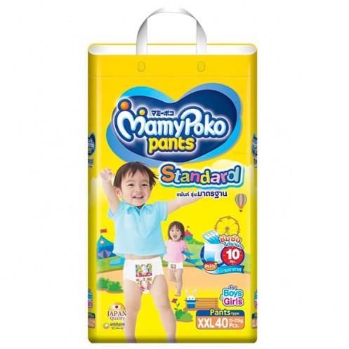 มามี่โพโค แพ้นท์ ผ้าอ้อมเด็ก สแตนดาร์ด ขนาด XXL แพ็ค 40 มามี่โพโค แพ้นท์ ผ้าอ้อมเด็ก สแตนดาร์ด ขนาด XXL แพ็ค 40