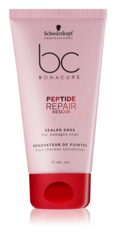 Schwarzkopf BC Bonacure Peptide Repair Rescue Sealed Ends 75 ml ครีมบำรุงก่อนจัดแต่งทรงผม ลดปัญหาผมแตกปลาย