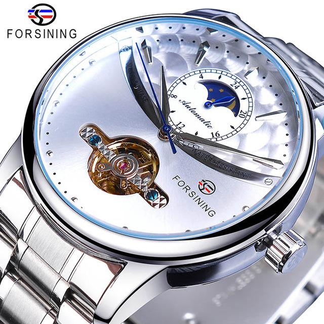 Forsining Winner Men Mechanical Watch Tourbillon Moonphase Automatic