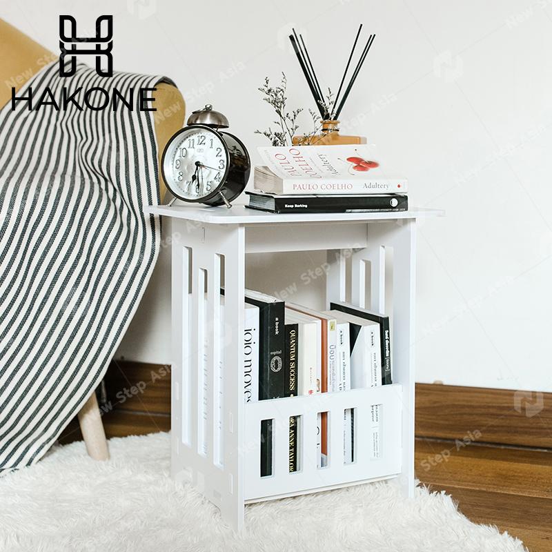 HAKONE โต๊ะกลาง โต๊ะข้างเตียง พร้อมชั้นวางด้านล่าง W26 x L34 x H40 cm ชั้นวางอเนกประสงค์ ชั้นวางหนังสือ วางหน้าโซฟา รับแขก ตู้ข้างเตียง ชั้นวางของ ชั้นเก็บของ ชั้นอเนกประสงค์ coffee table with storage New Step Asia Homehuk โฮมฮัก
