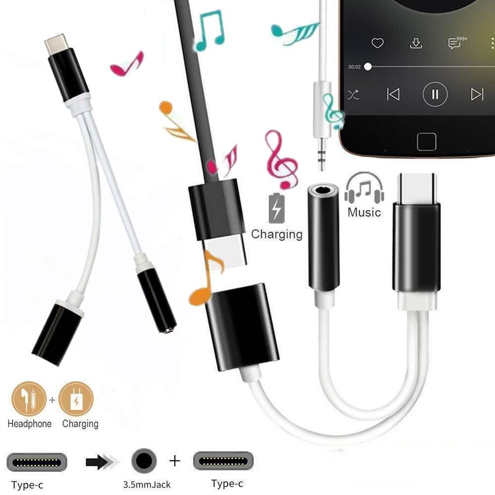 Type C To Mm Audio In Aux Jack Headphone Charging Cable For