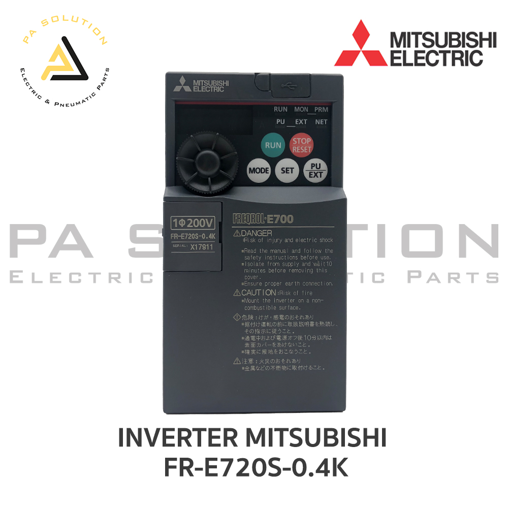 MITSUBISHI FR E720S 0 4K INVERTER 0 4KW 400W 220V ครงแรง งานกลาง