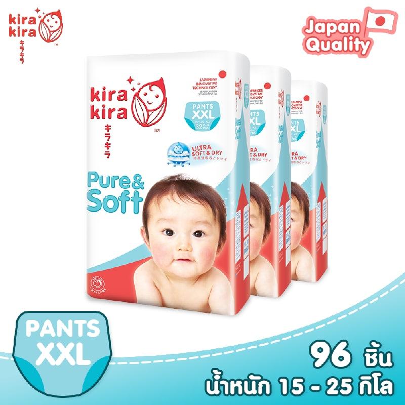 คิระ คิระ (Kira Kira) เพียว แอนด์ ซอฟท์ สำเร็จรูป ไซต์ XXL 32x3 ชิ้น คิระ คิระ (Kira Kira) เพียว แอนด์ ซอฟท์ สำเร็จรูป ไซต์ XXL 32x3 ชิ้น