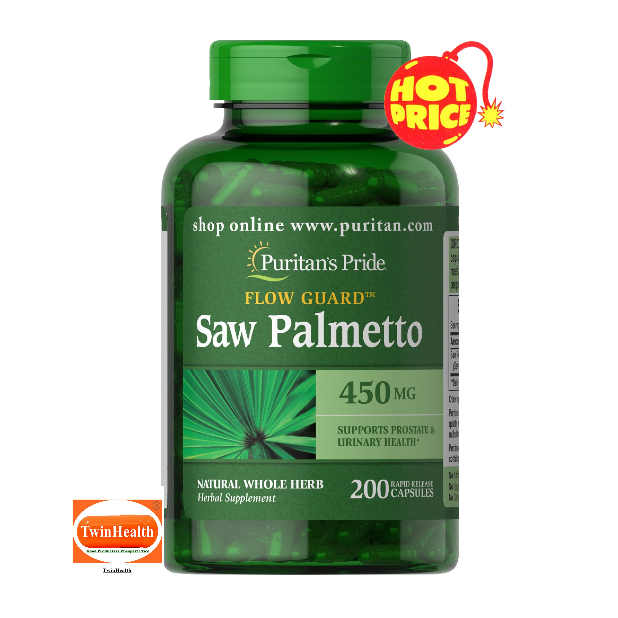 Puritan S Pride Saw Palmetto 450 Mg 200 Capsules Lazada Co Th