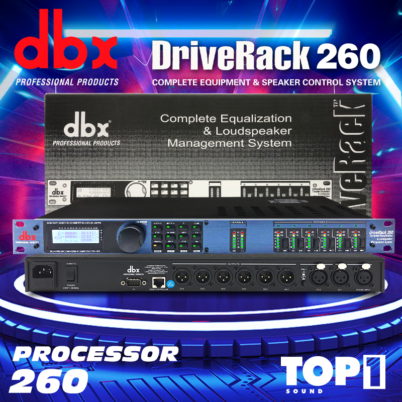 DBXครอส Driverack 260 พร้อมตั้งค่าใช้งานได้ทันที