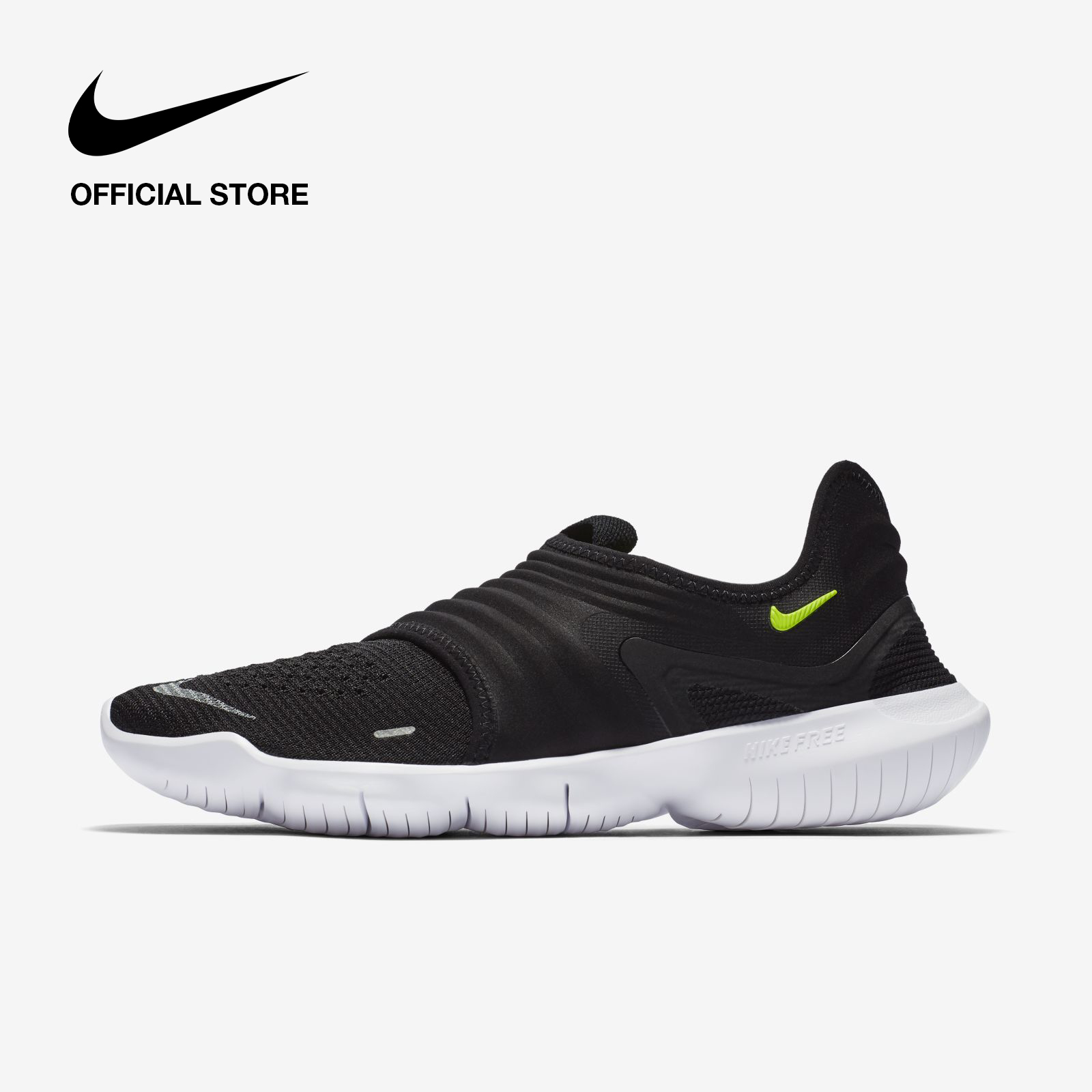 Nike Men's Free RN Flyknit 3 Running Shoes - Black ไนกี้ รองเท้าวิ่งผู้ชาย ฟรี อาร์เอ็น ฟลายนิท 3 - สีดำ