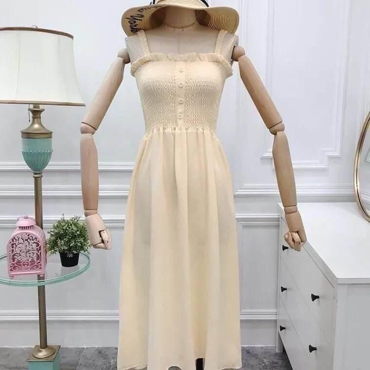 BAIFA SHOP NO.806 เดรสยาว กระโปร่ง แม็กซี่สายเดี่ยว กระดุมหน้า ผ้าโฟร์เวย์ทั้งชุด ทรงเก๋ สีโทนเรียบ ปล่อยระบาย กำลังดี เอวปล่อย สม็อค BAIFA SHOP NO.806 เดรสยาว กระโปร่ง แม็กซี่สายเดี่ยว กระดุมหน้า ผ้าโฟร์เวย์ทั้งชุด ทรงเก๋ สีโทนเรียบ ปล่อยระบาย กำลังดี เอวปล่อย สม็อค