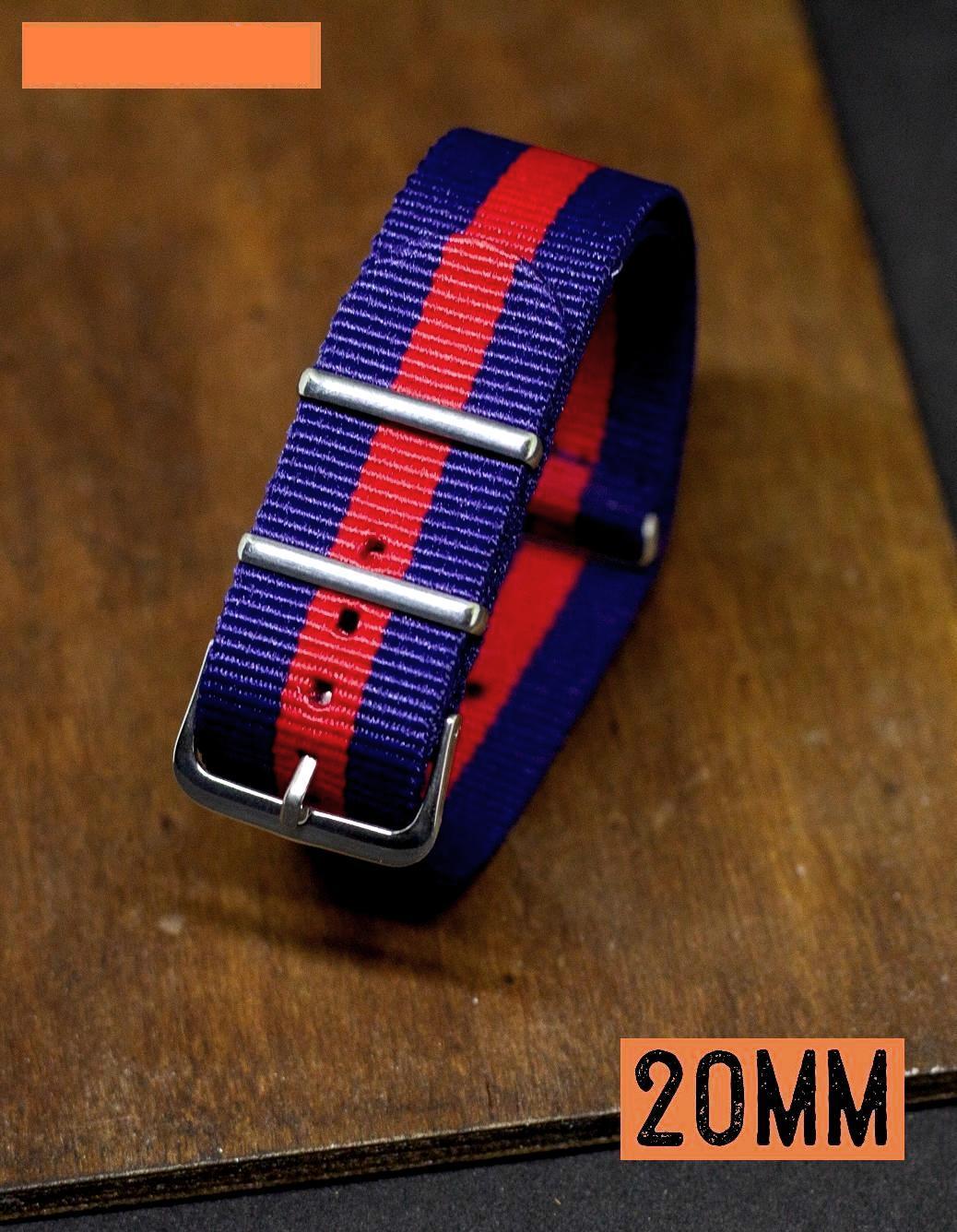 barel สายนาฬิกา นาโต้ ซูลู nato zulu ผ้าไนล่อนไซส์ 18 มม.
