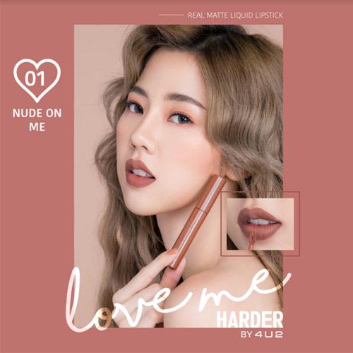 (17 สี) ลิป 4U2 Love Me Harder Real Matte