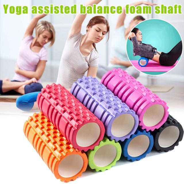 4 IN 1 Yoga Massage Set Foam Roller โฟมโรลเลอร์ โฟมนวดกล้ามเนื้อโฟมโยคะ with Free Massage Stick + Fascia Ball + Carry Bag