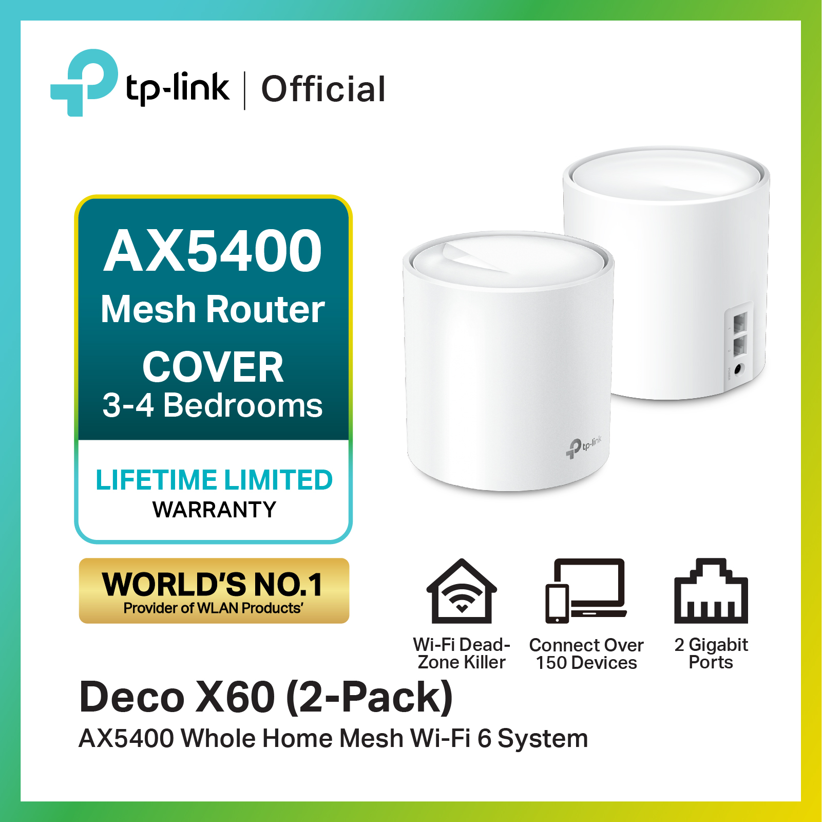 TP Link Deco X60 AX5400 Whole Home Mesh WiFi 6 Router ตวขยายสญญาณ