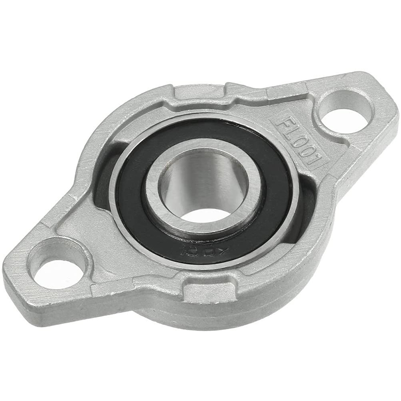 4Pcs KFL001 12mm Zinc Alloy Self Aligning Pillow Block Flange Bearing