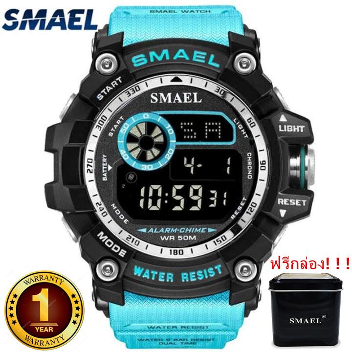 SMAEL นาฬิกาข้อมือผู้ชาย(จัดส่งในไทย ของแท้ 100% )Sport Digital LED กันน้ำ ระบบแสดงตัวเลข รุ่น SM8010 NEW พร้อมกล่องเหล็ก SMAEL เท่ห์