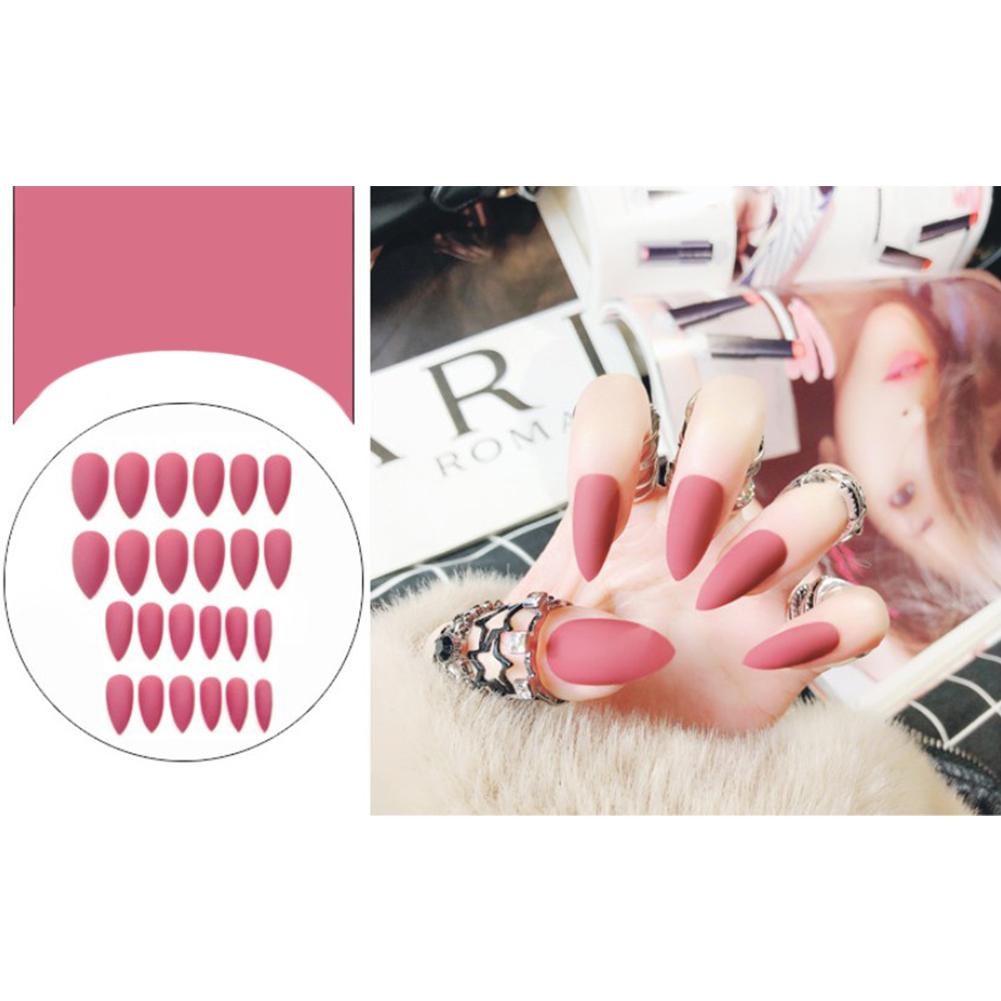 Big Sale 24 Pcs Nail Art Matte Tips for False Nails Forms Extension Manicure Art False Nails