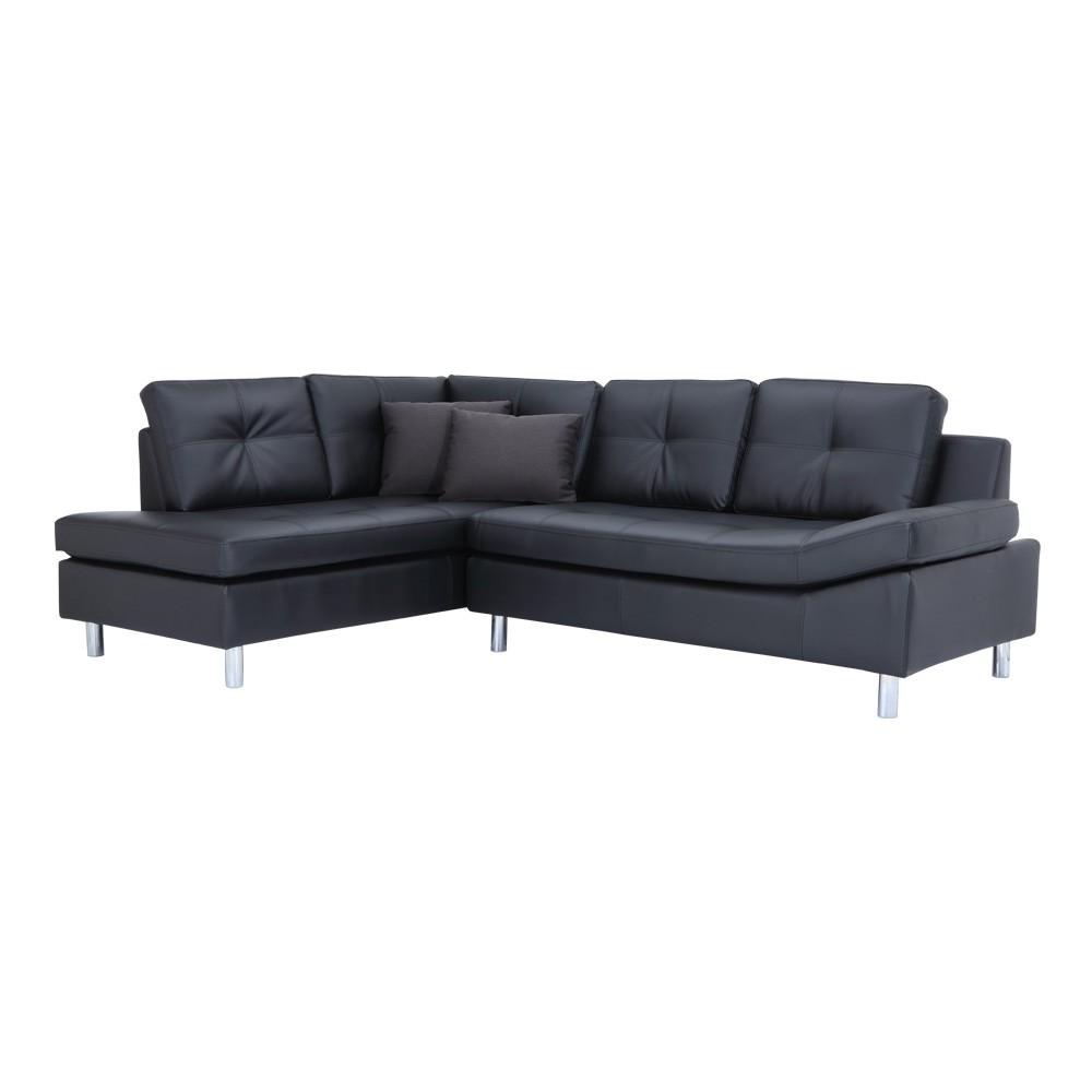 WINNER FURNITURE โซฟาหนังพีวีซี L-Shape ด้านขวา รุ่น โอวิร่า - สีดำ WINNER FURNITURE โซฟาหนังพีวีซี L-Shape ด้านขวา รุ่น โอวิร่า - สีดำ