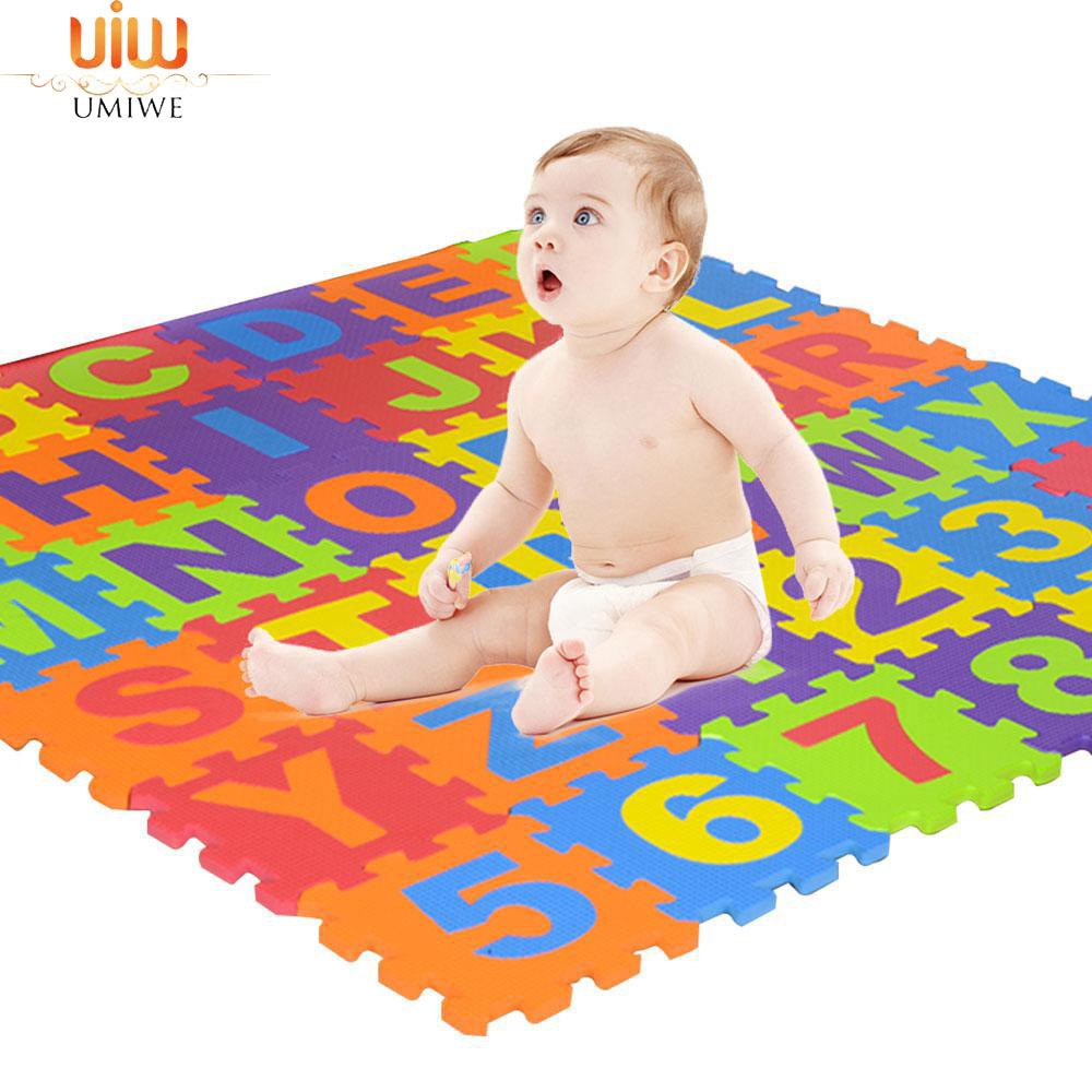 Umiwe 36 ชิ้นโฟมที่มีสีสันตัวต่อพรมของเล่นตัวอักษรและตัวเลขแผ่น Crawling เด็กเด็กวัยหัดเดิน Umiwe 36 ชิ้นโฟมที่มีสีสันตัวต่อพรมของเล่นตัวอักษรและตัวเลขแผ่น Crawling เด็กเด็กวัยหัดเดิน