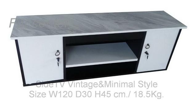 ชั้นวางทีวี_ตู้วางทีวี รุ่น SideTVมินิมอลสไตล์ Minimal style sideTV(ขนาด120x30x45cm.) สินค้าประกอบส่งเป็นตัวพร้อมใช้ได้เลยทันที