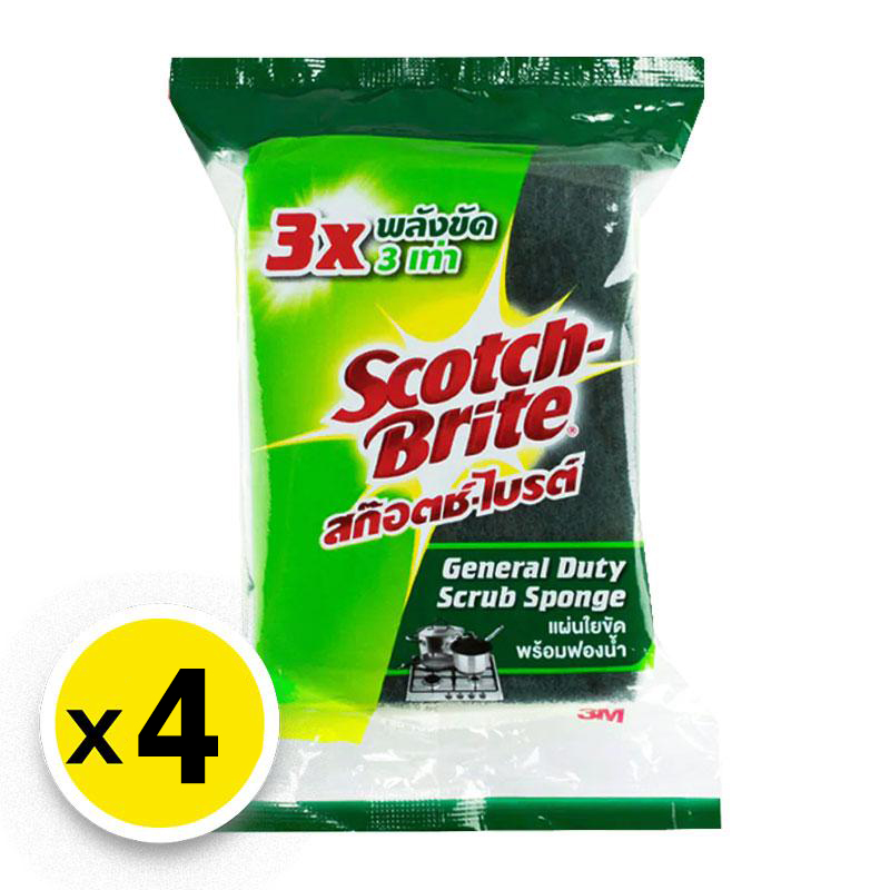 3M Scotch Brite สกอตซ ไบรต ฟองนำลางจาน ทำความสะอาดลางจาน สกอต