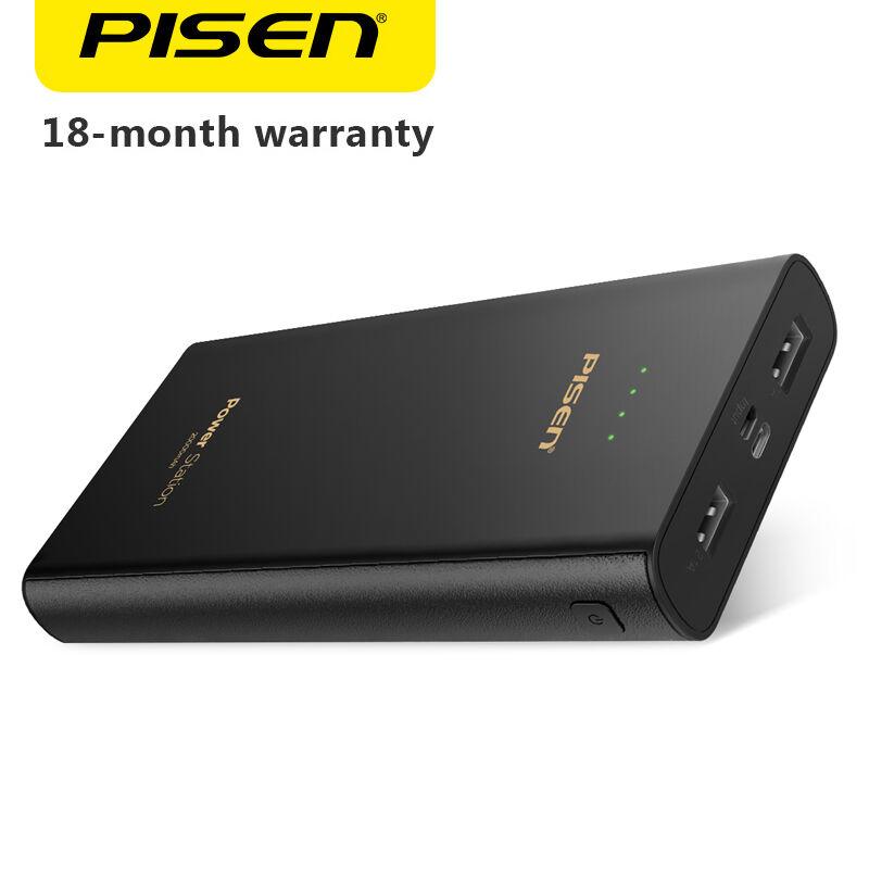 Pisen เพาเวอร์แบงค์รุ่น ความจุ 20000mAh รับประกัน 18 เดือน ชาร์จเร็ว TS-D216 Black