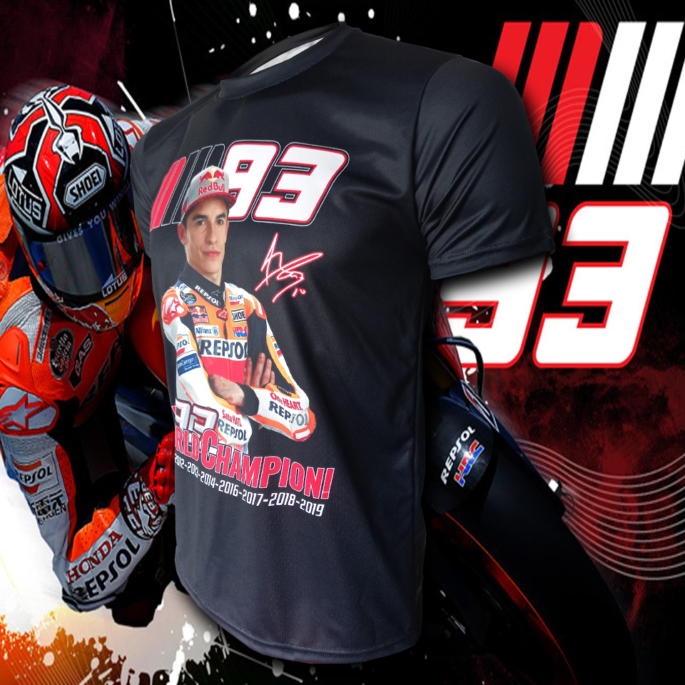 เสอยด คอกลม T shirt MotoGP เสอโมโตจพ World Champion สำหรบแฟน