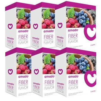Amado Fiber Plus ม่วง อาหารเสริมดีทอกซ์ลำไส้ อมาโด้ ไฟเบอร์ พลัส 6 กล่อง Amado Fiber Plus ม่วง อาหารเสริมดีทอกซ์ลำไส้ อมาโด้ ไฟเบอร์ พลัส 6 กล่อง