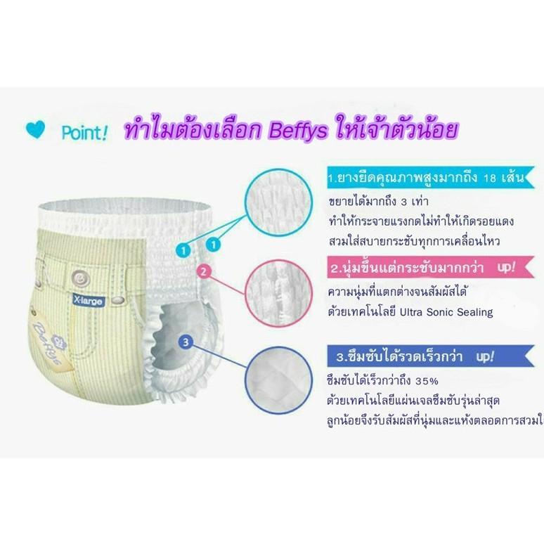 Beffys กางเกงผ้าอ้อมเด็กนำเข้าจากประเทศเกาหลี size L (10-14 kg) 42ชิ้น Beffys กางเกงผ้าอ้อมเด็กนำเข้าจากประเทศเกาหลี size L (10-14 kg) 42ชิ้น