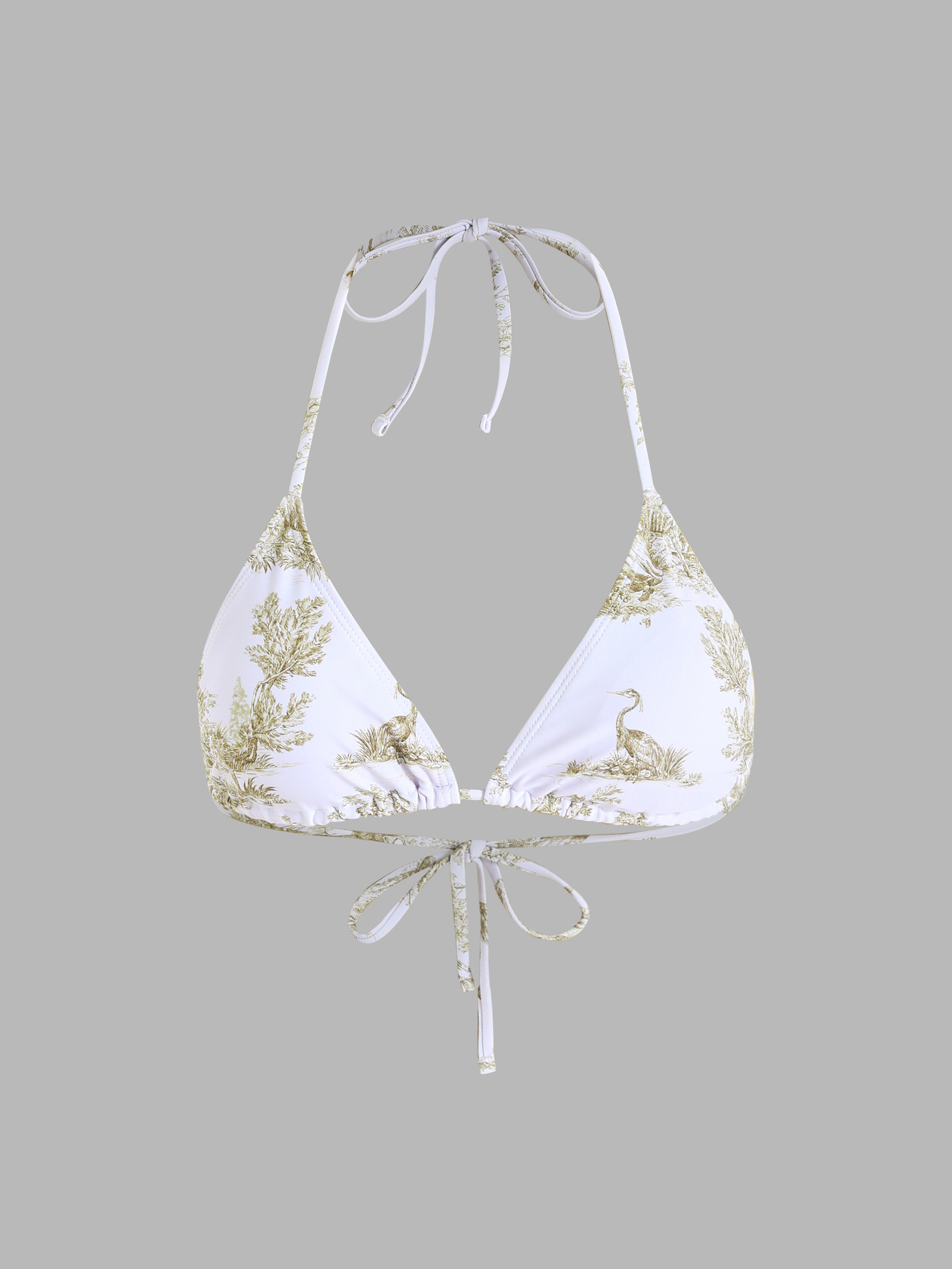 Cider Toile De Jouy Halter Bikini Top Cider Thaipick