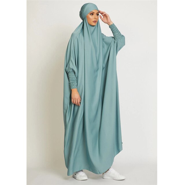 Ramadan Jilbab Muslim One Piece Prayer Garment Hijab Dress Women Hooded