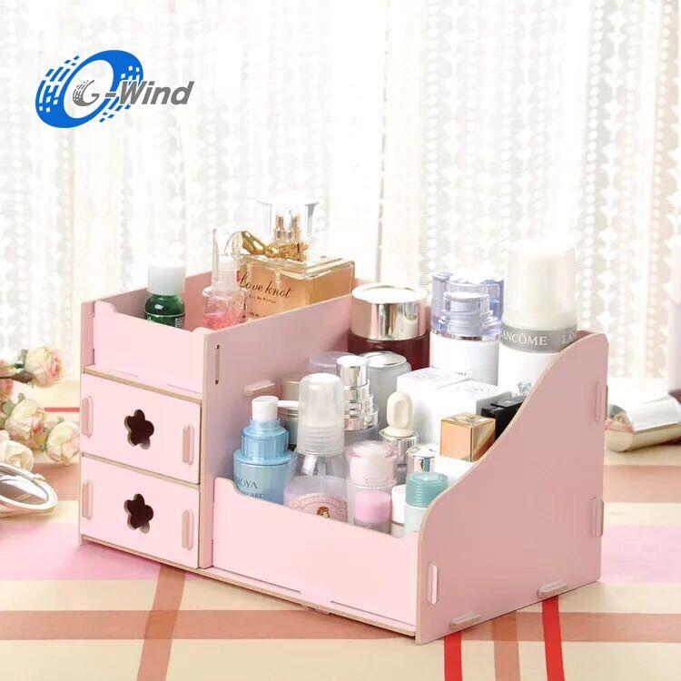 taobao Dressing case ชั้นวางเครื่องสำอาง สวยหรู ครื่องสำอางค์ Cosmetic กล่องลิ้นชักไม้ DIY ใส่เครื่องสำอาง ชั้นวางอเนกประสงค์