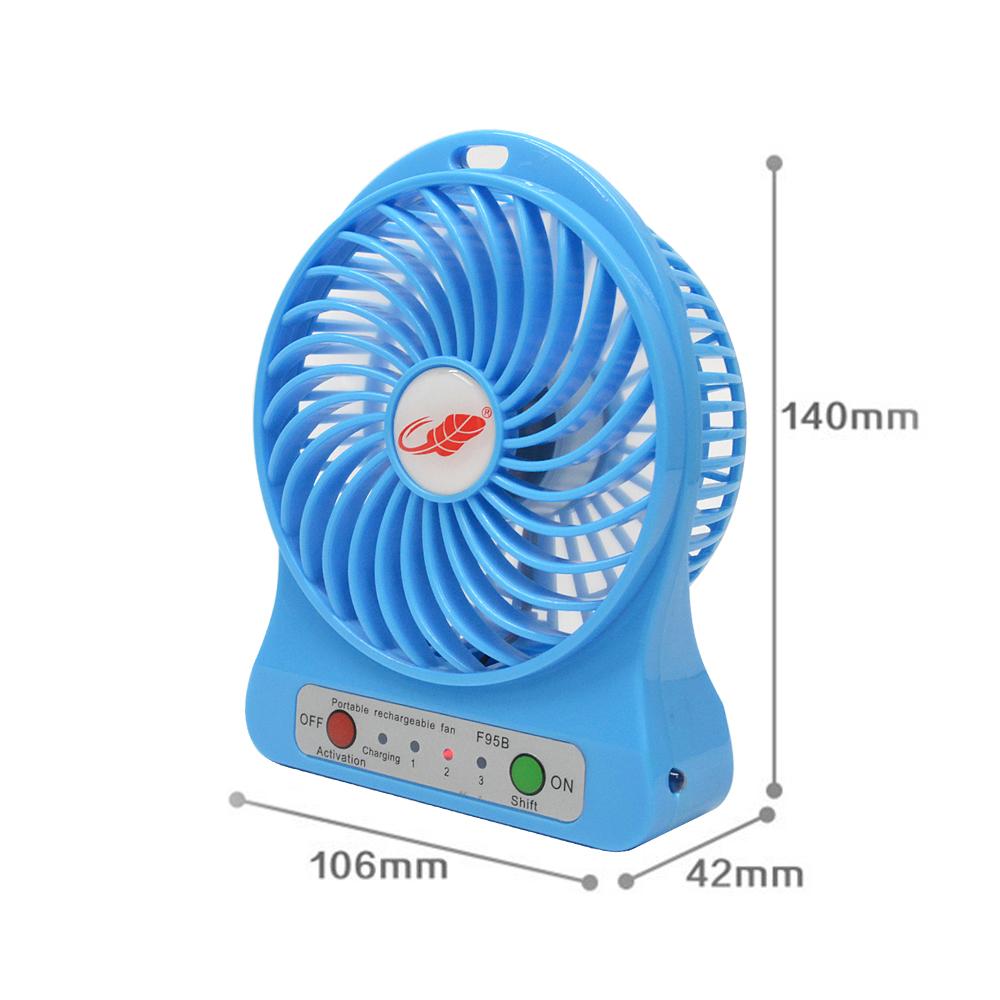 Portable cooler พัดลมมินิ Portable Fan F95B-ฟ้า Portable cooler พัดลมมินิ Portable Fan F95B-ฟ้า