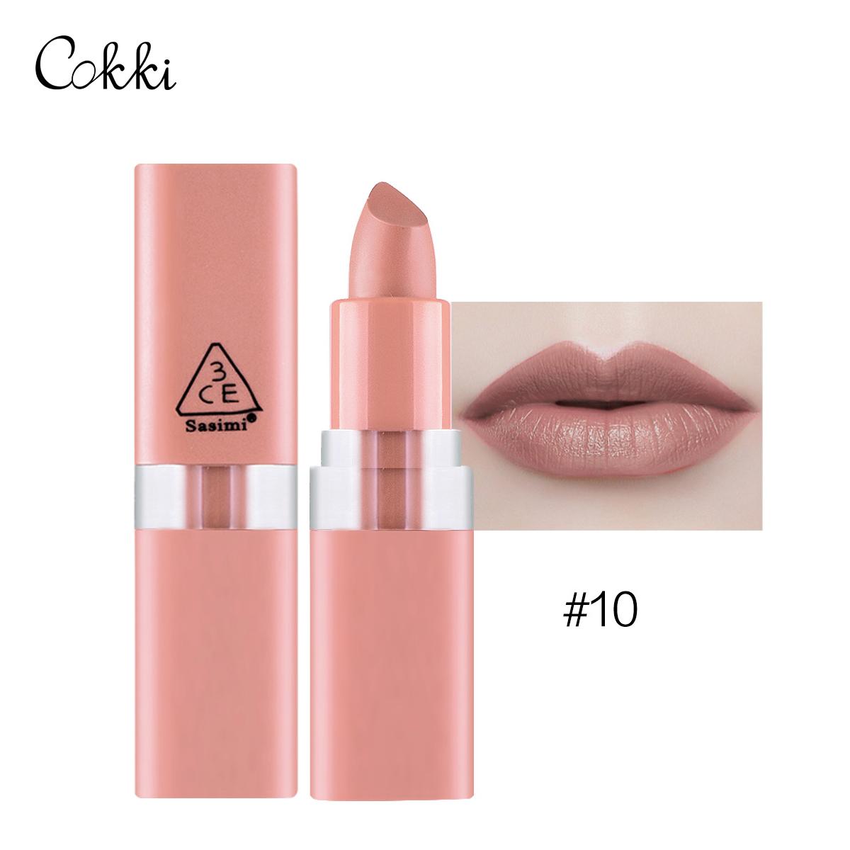 Sasimi S1027สีถั่วแดง สีฟักทอง สีส้ม สีติดทน ลิปสติกสีแมต Moisturizering Matte Lipstick For Lips Waterproof Long Lasting Nourishing Lipstick-CokkiCosmetic