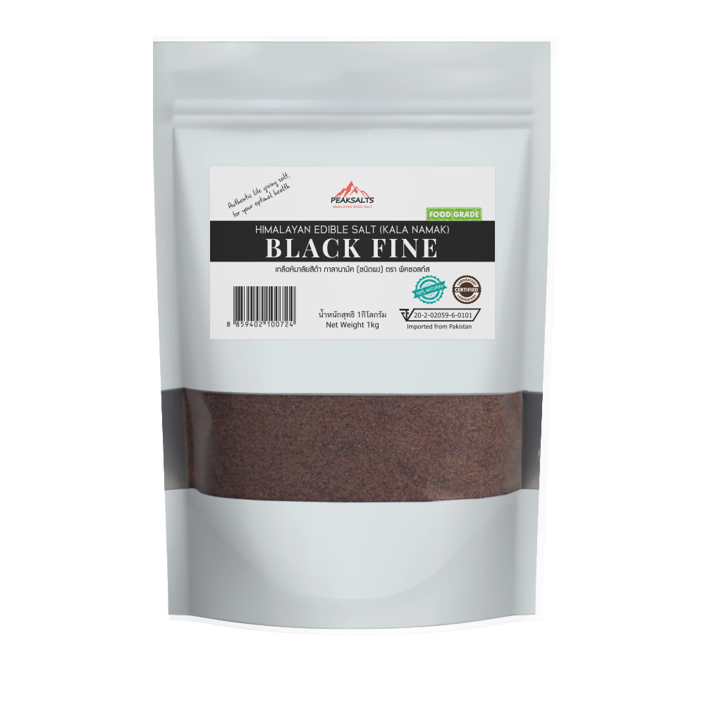 Himalayan Edible Black Salt Fine Kala Namak 1kg 100 Natural Lab