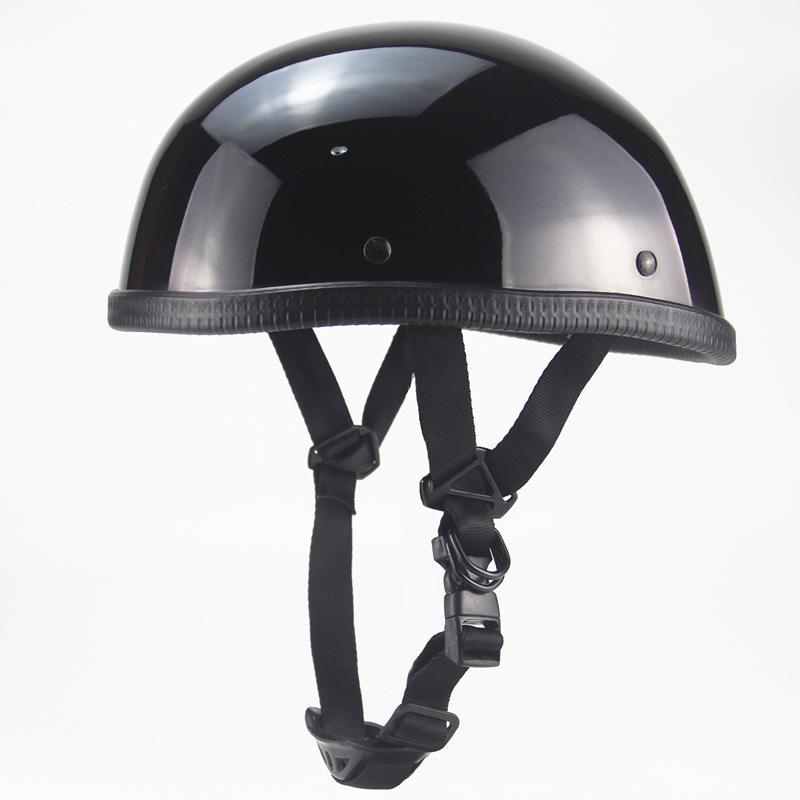 Retro Dot Motorcycle Helmet Light Half Face Vintage Skull Cap Unisex