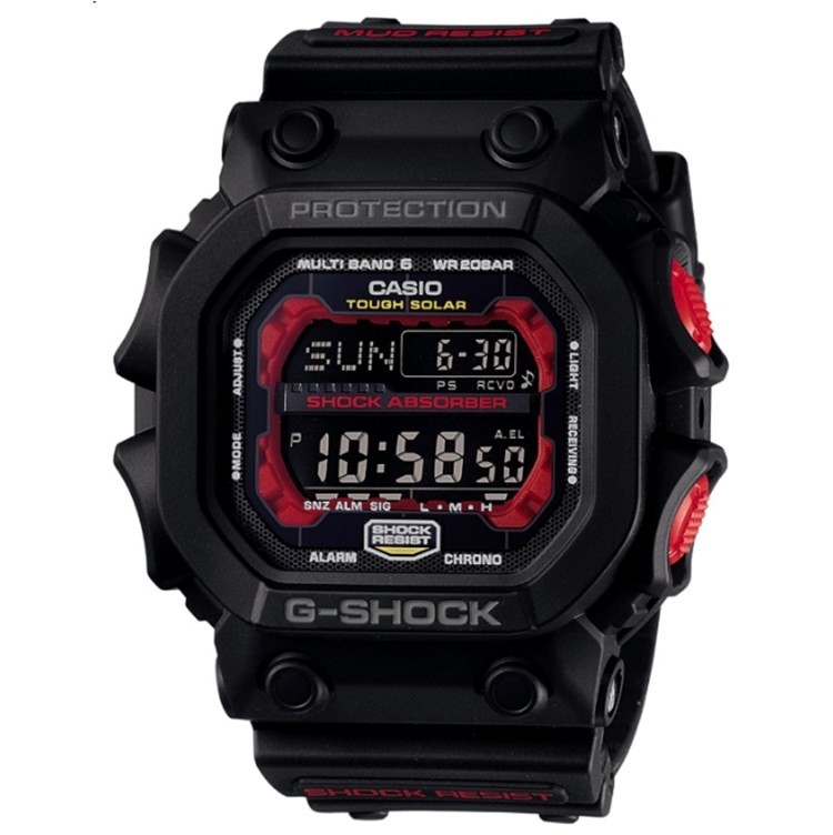 นาฬิกา / นาฬิกาข้อมือ CASIO G-SHOCK รุ่น GXW-56-1ADF (สีดำ/แดง Mutiband 6 พลังงานแสง ) มั่นใจแท้ 100% -ประกัน CMG ( ร้าน EZYSOLUTION )