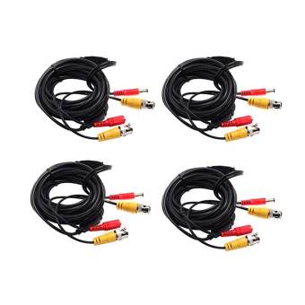 BDEE สายสำเร็จรูป 10 เมตร สำหรับกล้องวงจรปิด BNC + POWER CABLE (แพ็ค 4 เส้น) (สีดำ)