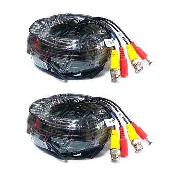 BDEE สายสำเร็จรูป 20 เมตร สำหรับกล้องวงจรปิด BNC + POWER CABLE (แพ็คคู่) (สีดำ)