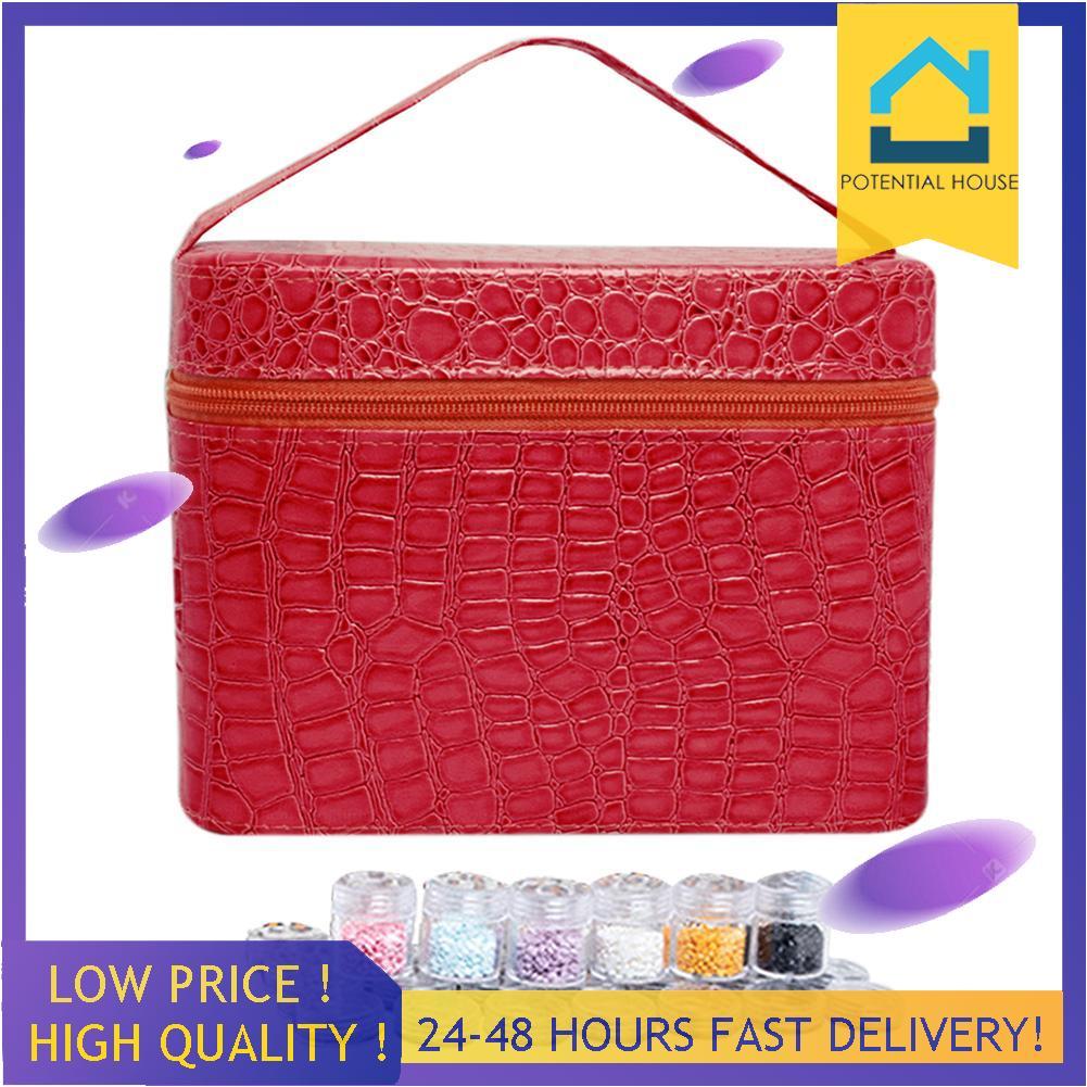 เชคราคา 84 ขวดหนัง PU ภาพวาดเพชรเสน่ห์ Rhinestones ถุงเก็บเครื่องมือ Color family : แดง เชคราคา 84 ขวดหนัง PU ภาพวาดเพชรเสน่ห์ Rhinestones ถุงเก็บเครื่องมือ Color family : แดง