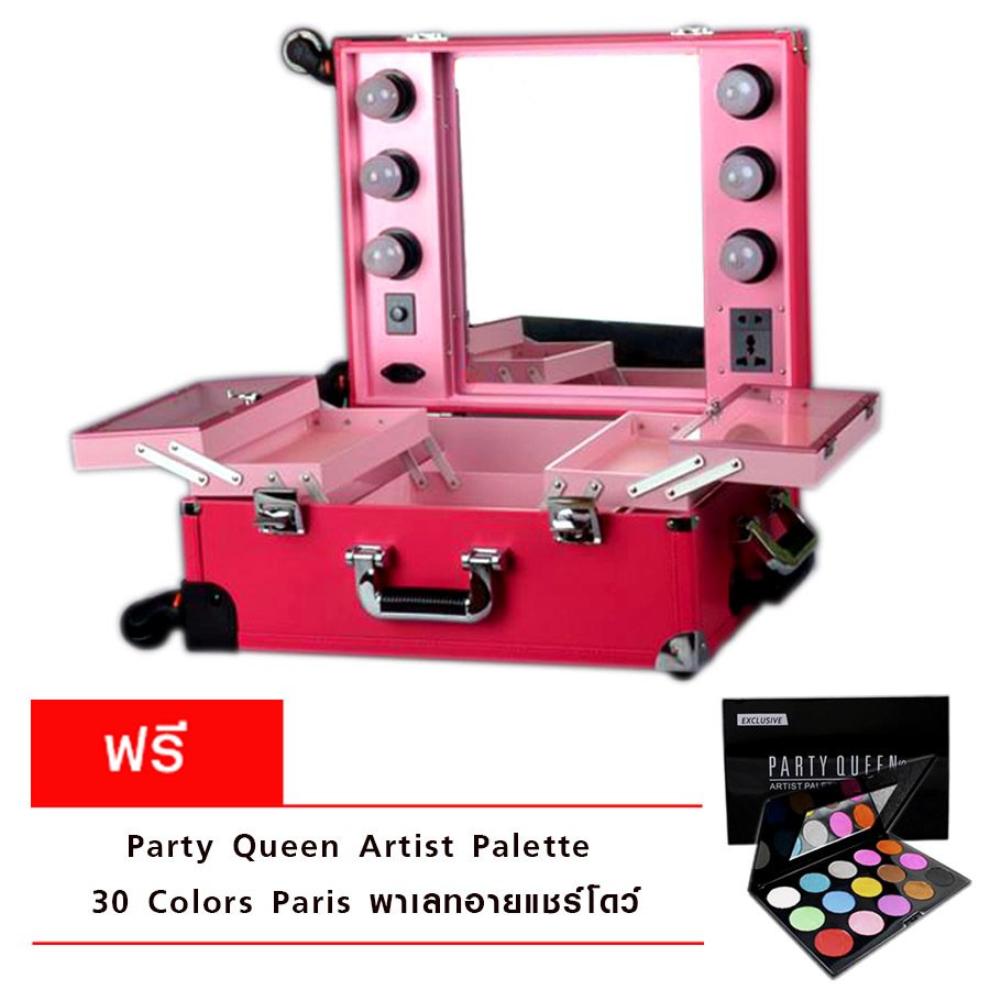 Beauty Secret D Professional Cosmetics Bag กระเป๋าเครื่องสำอางค์โต๊ะเครื่องแป้ง รุ่น PCB-001 Pink Beauty Secret D Professional Cosmetics Bag กระเป๋าเครื่องสำอางค์โต๊ะเครื่องแป้ง รุ่น PCB-001 Pink