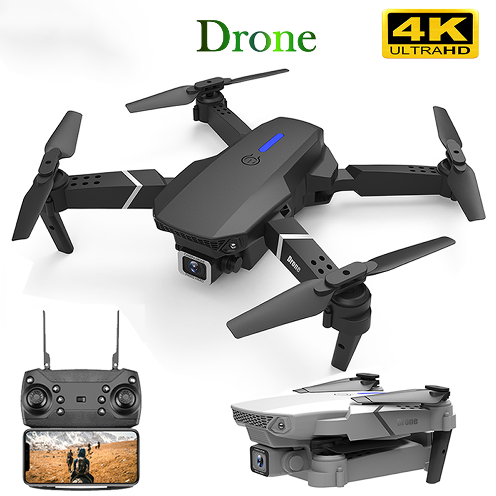 E88 PRO Drone โดรนพร้อมกล้อง โดรน Rc Drone 4k HD Wide Angle Dual Camera ...
