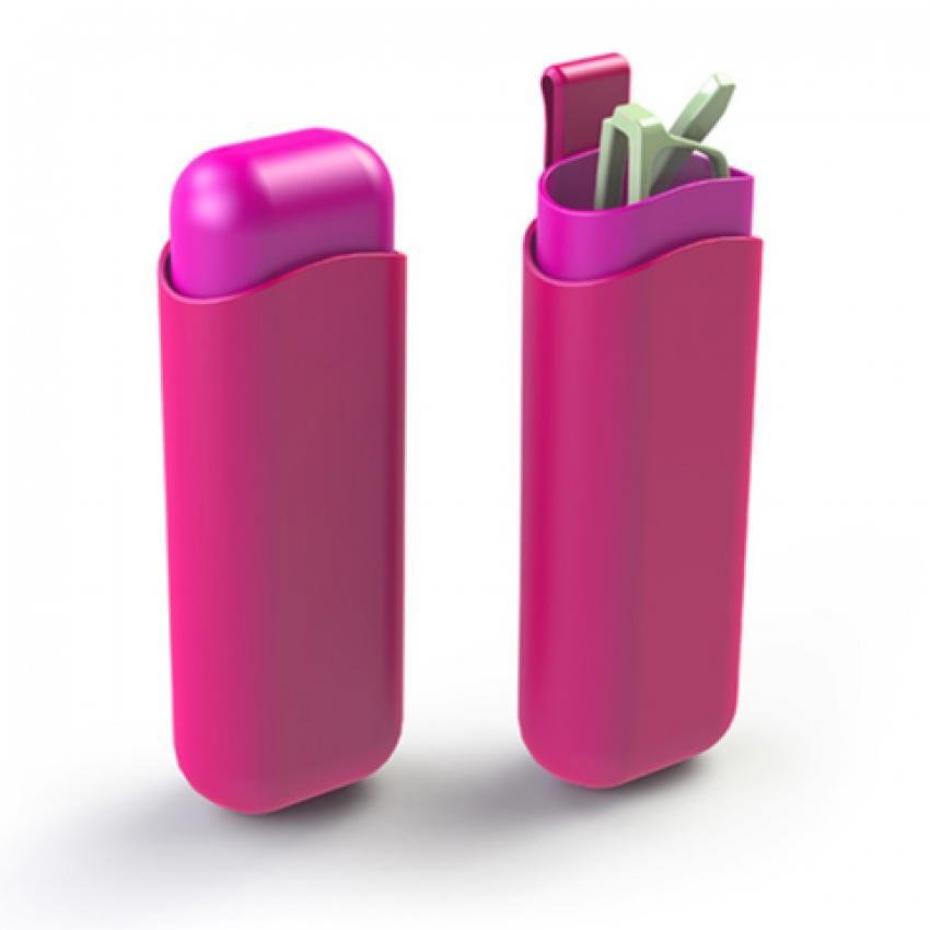 Bobino Glasses Case กล่องใส่แว่นตาแบบพกพา - (สีชมพู)