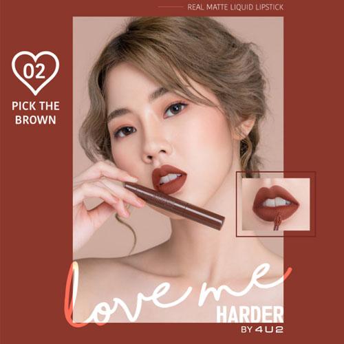 (17 สี) ลิป 4U2 Love Me Harder Real Matte (17 สี) ลิป 4U2 Love Me Harder Real Matte